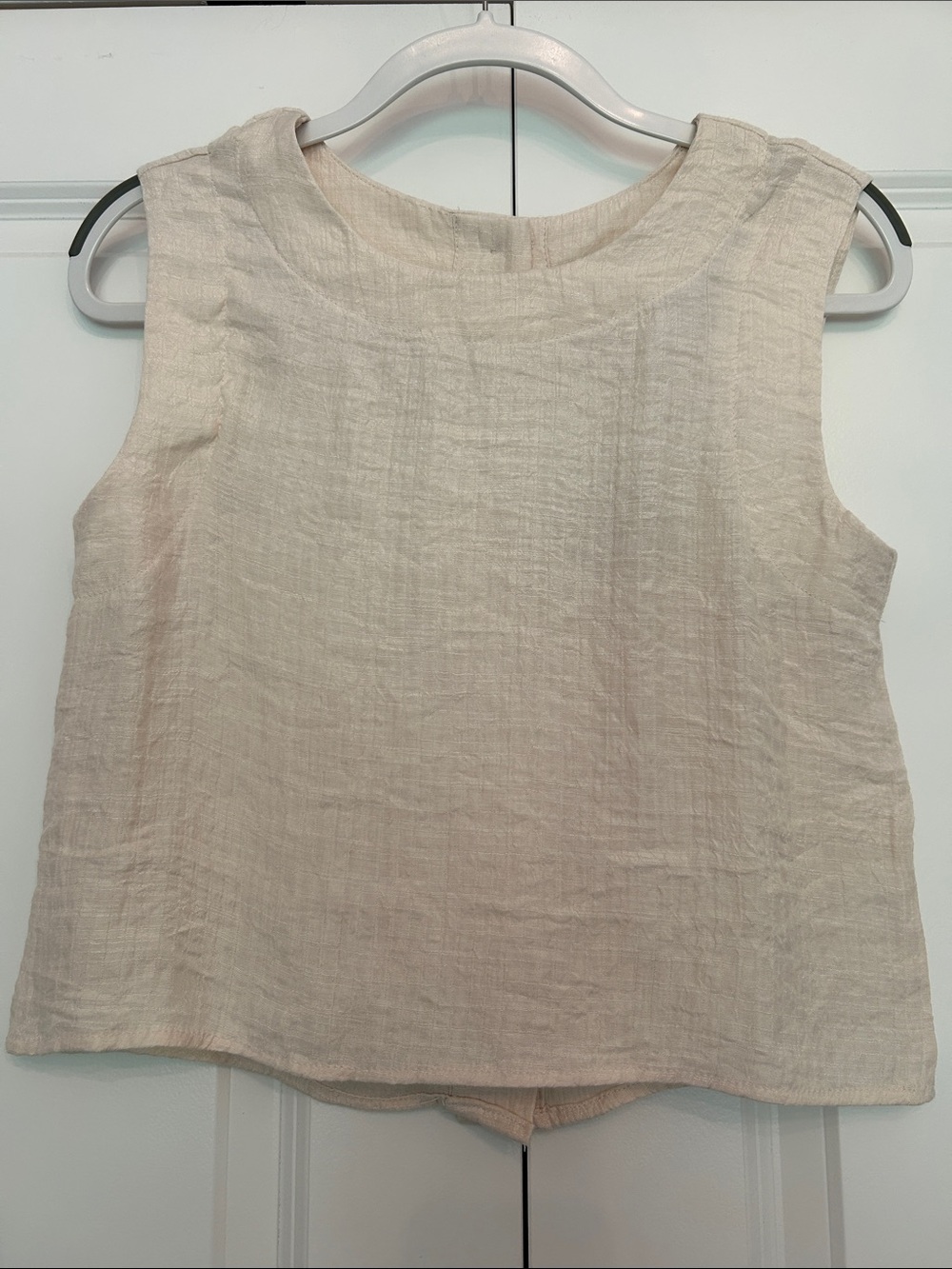 Blu Pepper Sleeveless Tank Top in Light Cream
